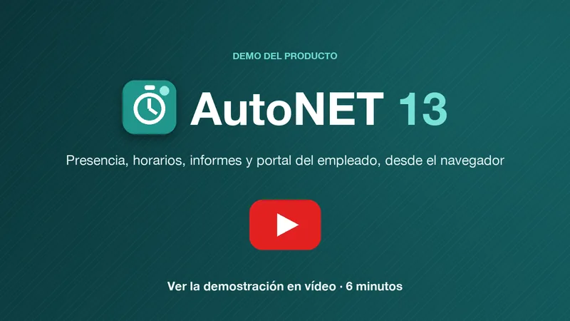 Vídeo de demostración del sistema de control de presencia AutoNET 13